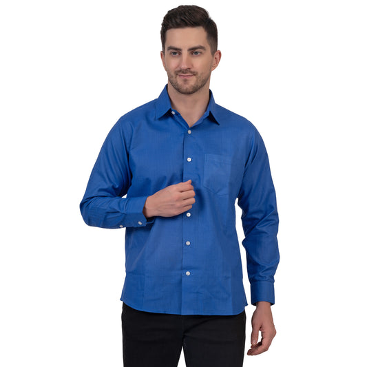 Full Sleeve Premium Linen Shirt (Blue)