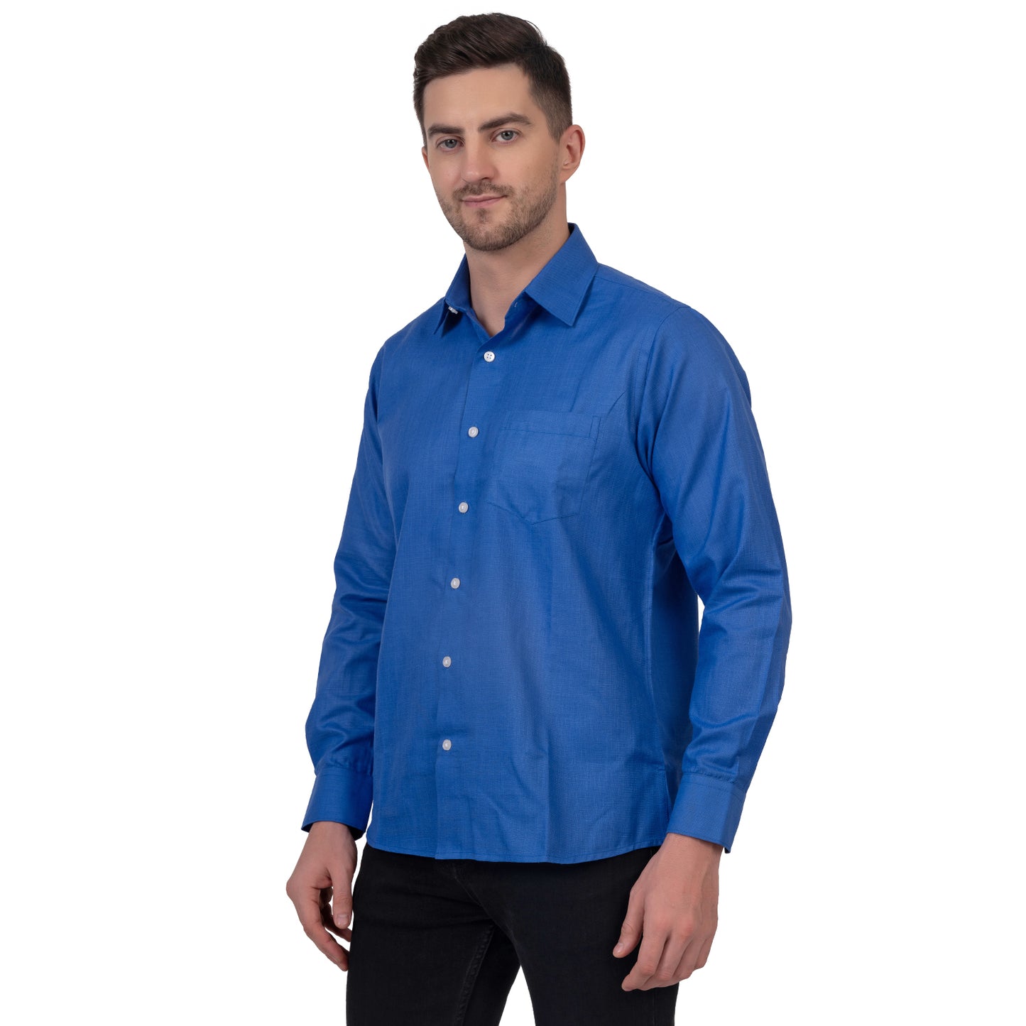 Full Sleeve Premium Linen Shirt (Blue)