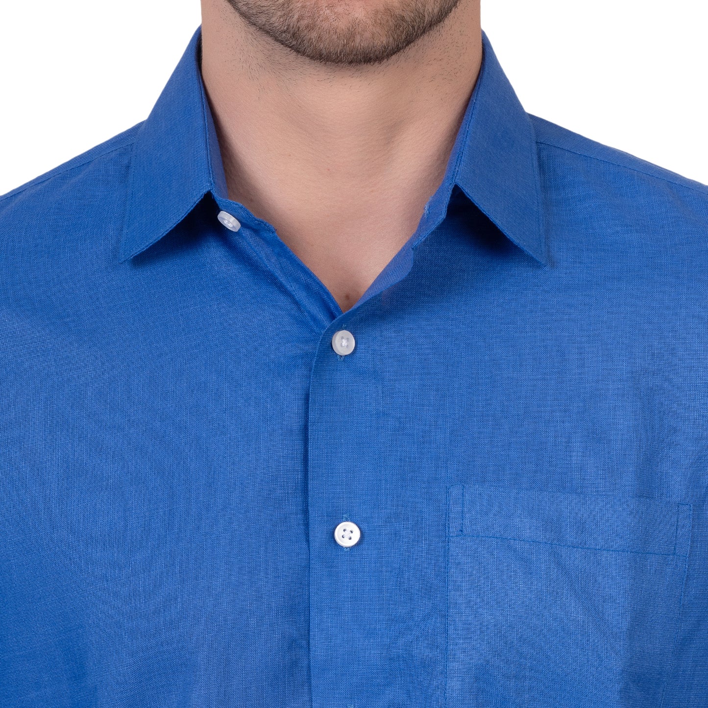 Full Sleeve Premium Linen Shirt (Blue)