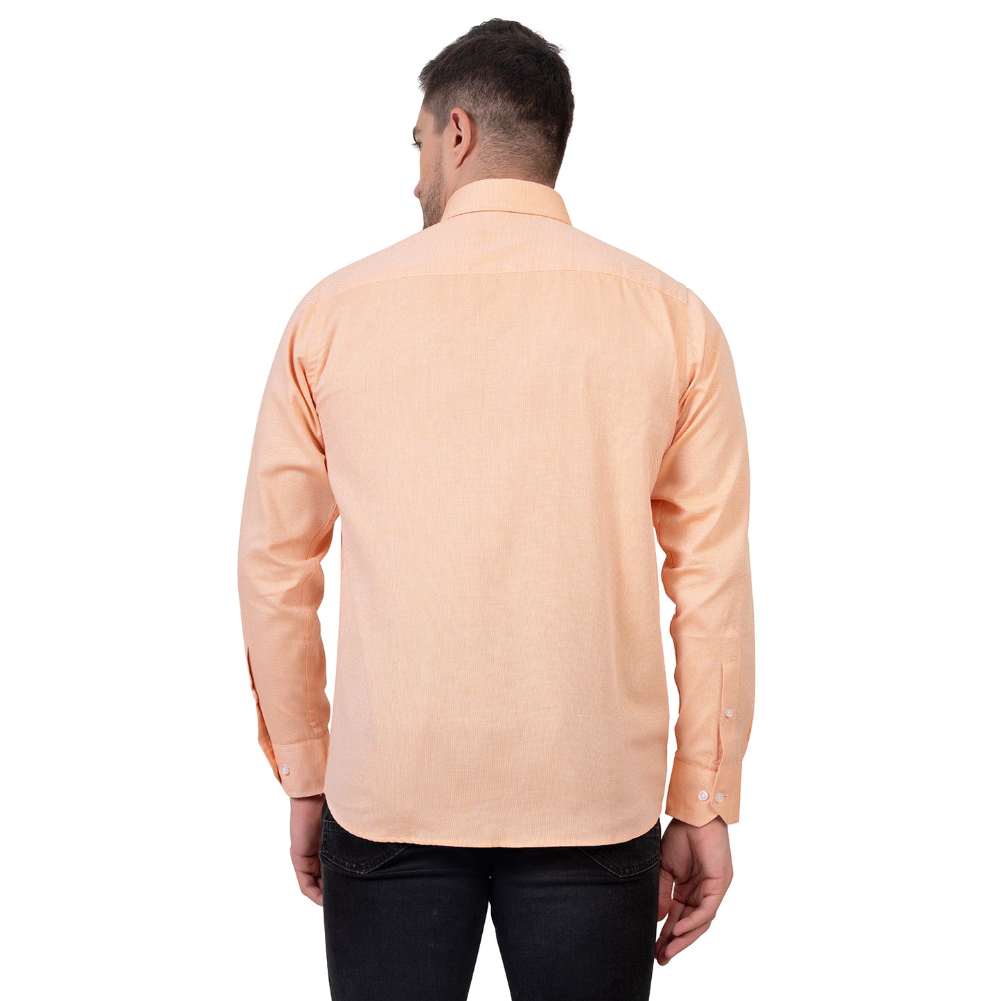 English Oxford Shirt Full Sleeve (Light Orange)