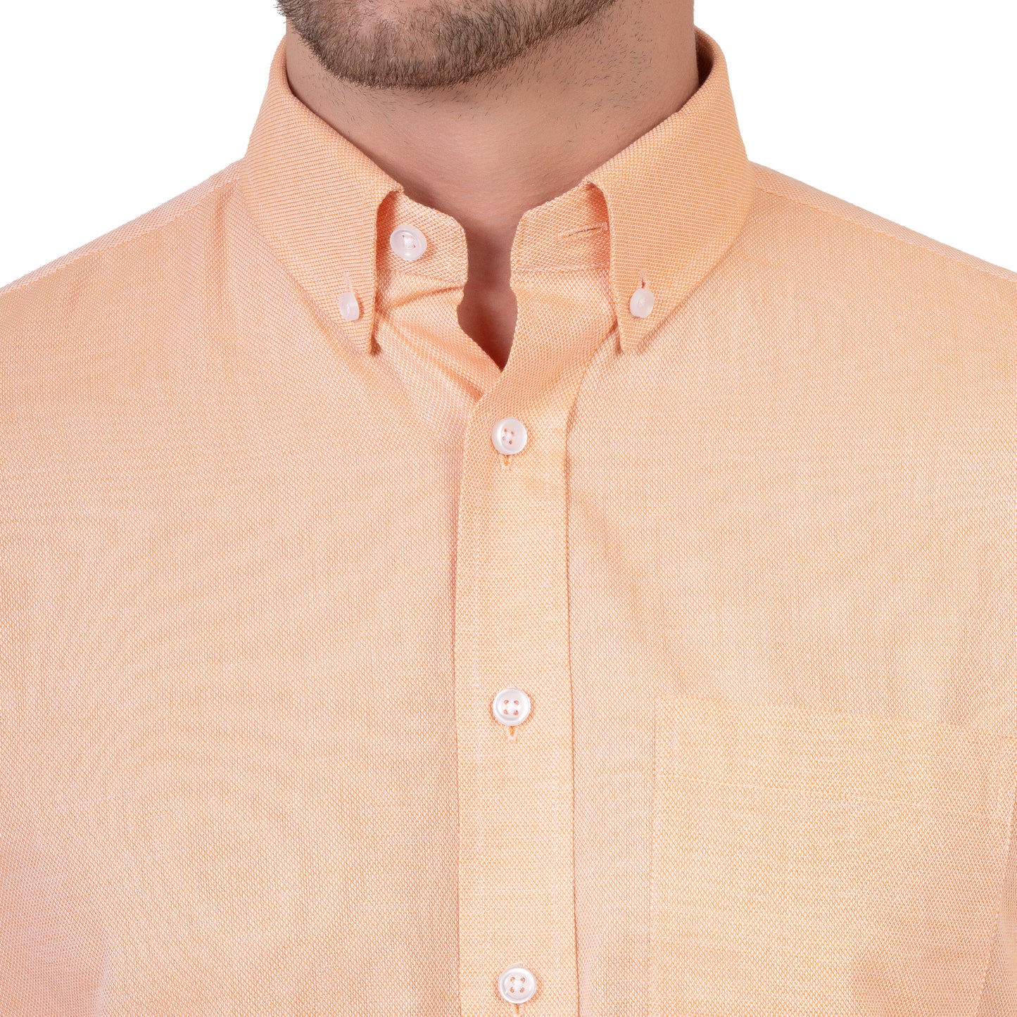 English Oxford Shirt Full Sleeve (Light Orange)