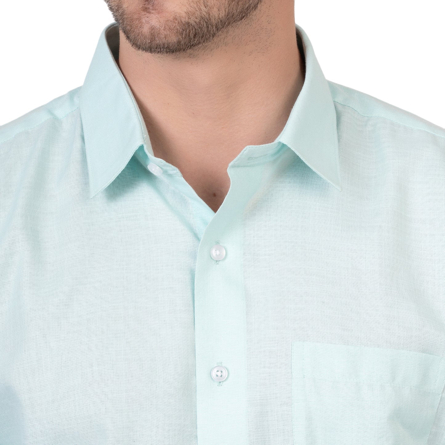 Full Sleeve Premium Linen Shirt (Aqua Blue)