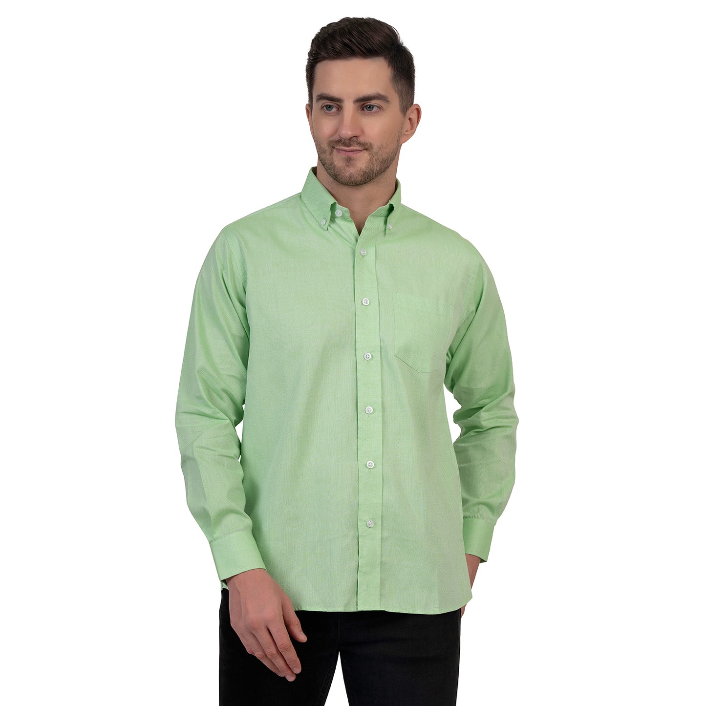 English Oxford Shirt Full Sleeve (Aqua Green)