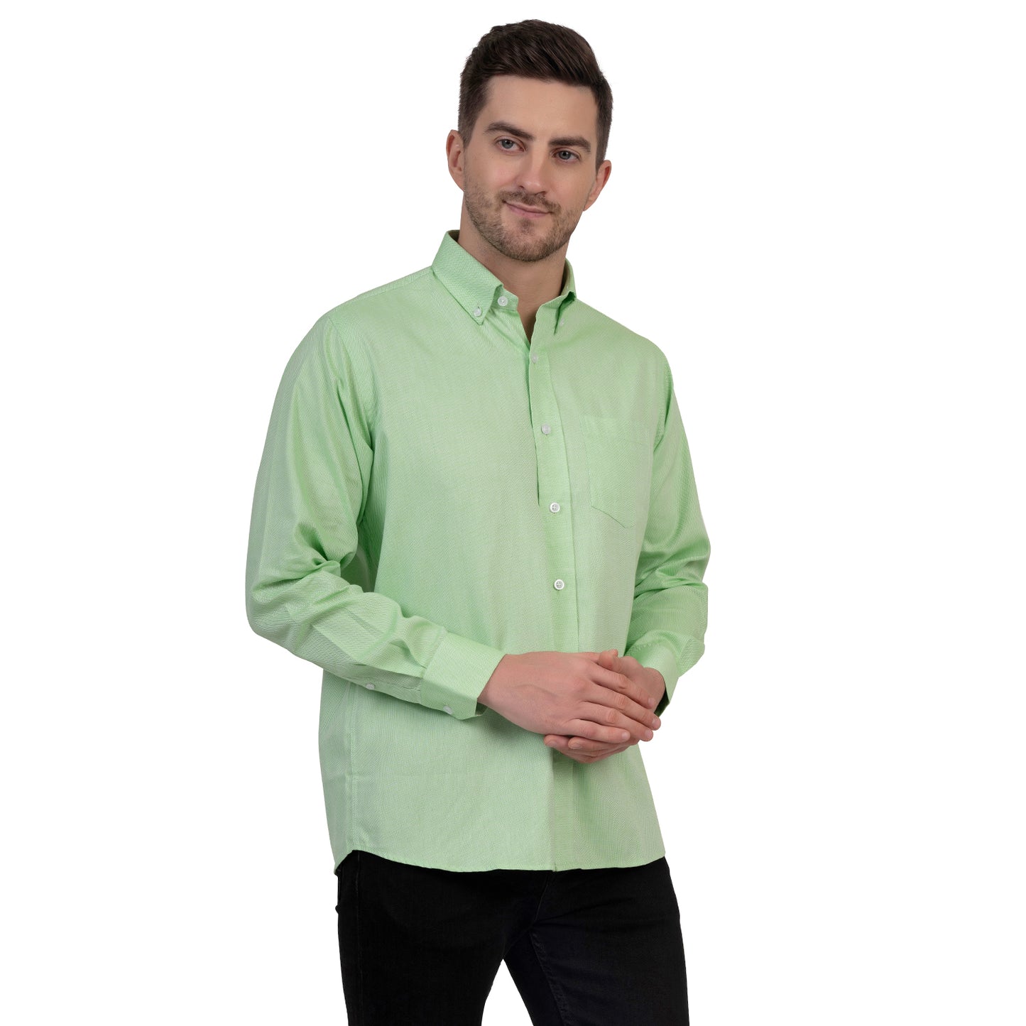 English Oxford Shirt Full Sleeve (Aqua Green)