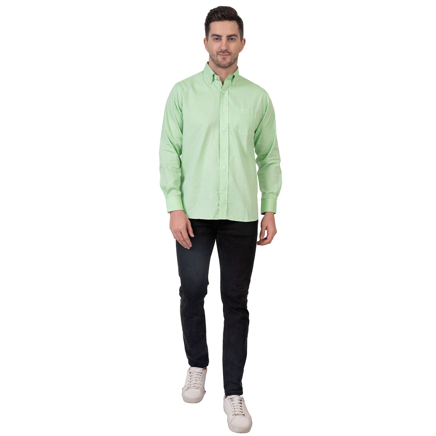 English Oxford Shirt Full Sleeve (Aqua Green)