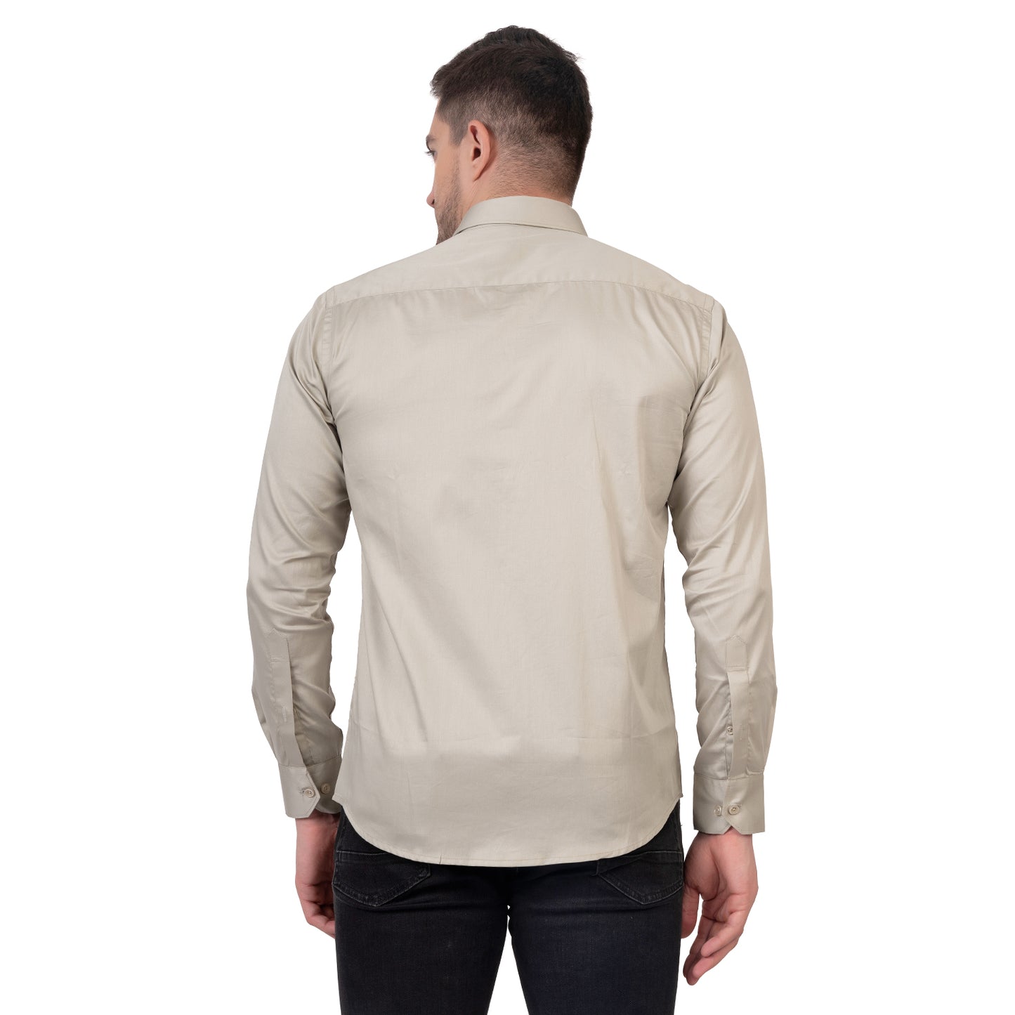 Full Sleeve Satin Cotton Shirt (Satin Brown)