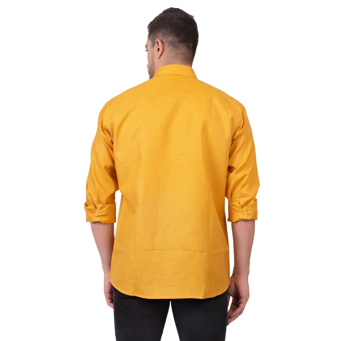 Full Sleeve Magic Linen Shirt (Bright Yellow)