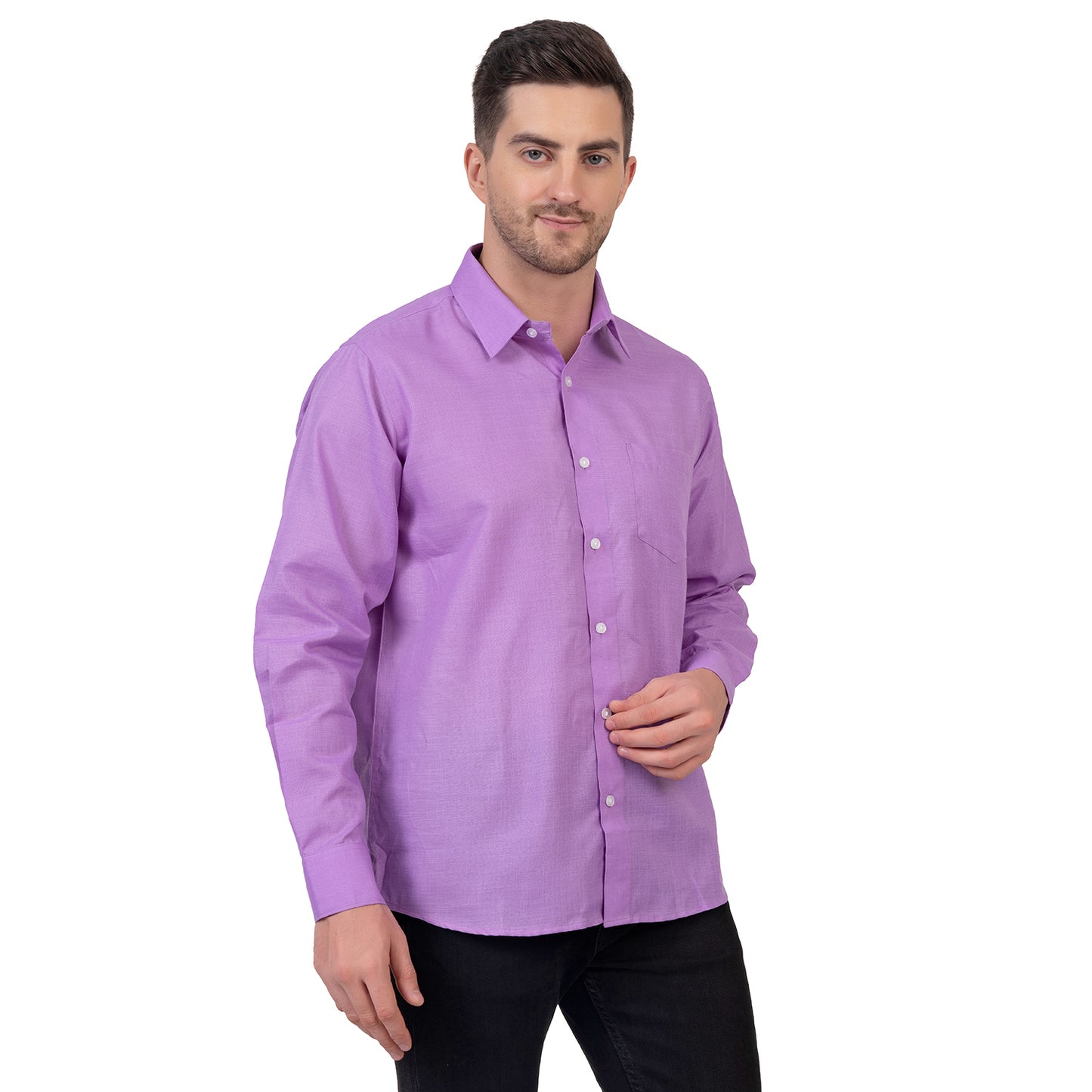 Full Sleeve Magic Linen Shirt (Purple)