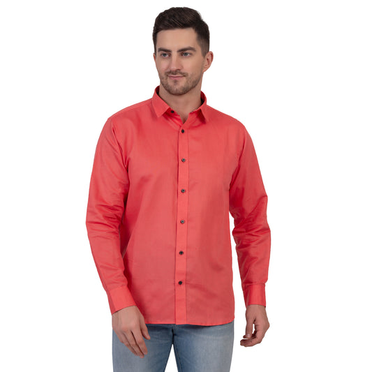 Full Sleeve Magic Linen Shirt (Fire Red)