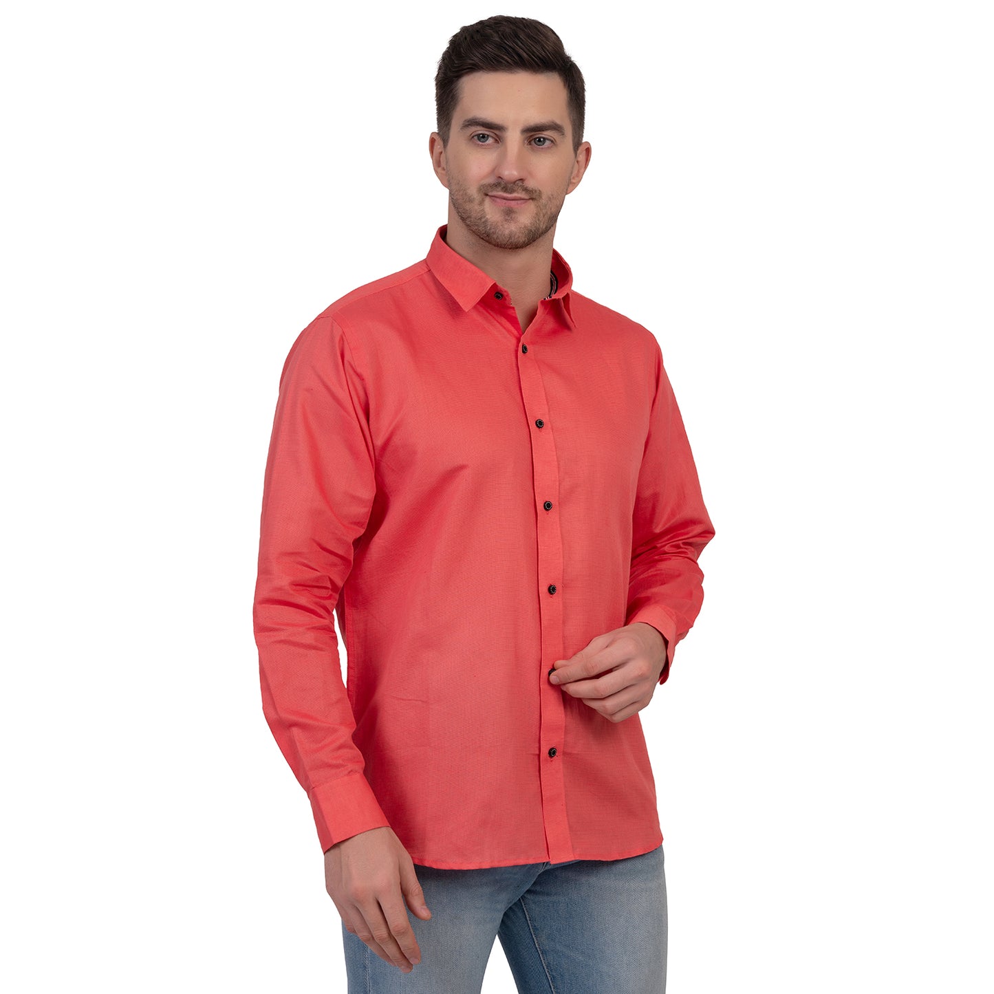 Full Sleeve Magic Linen Shirt (Fire Red)