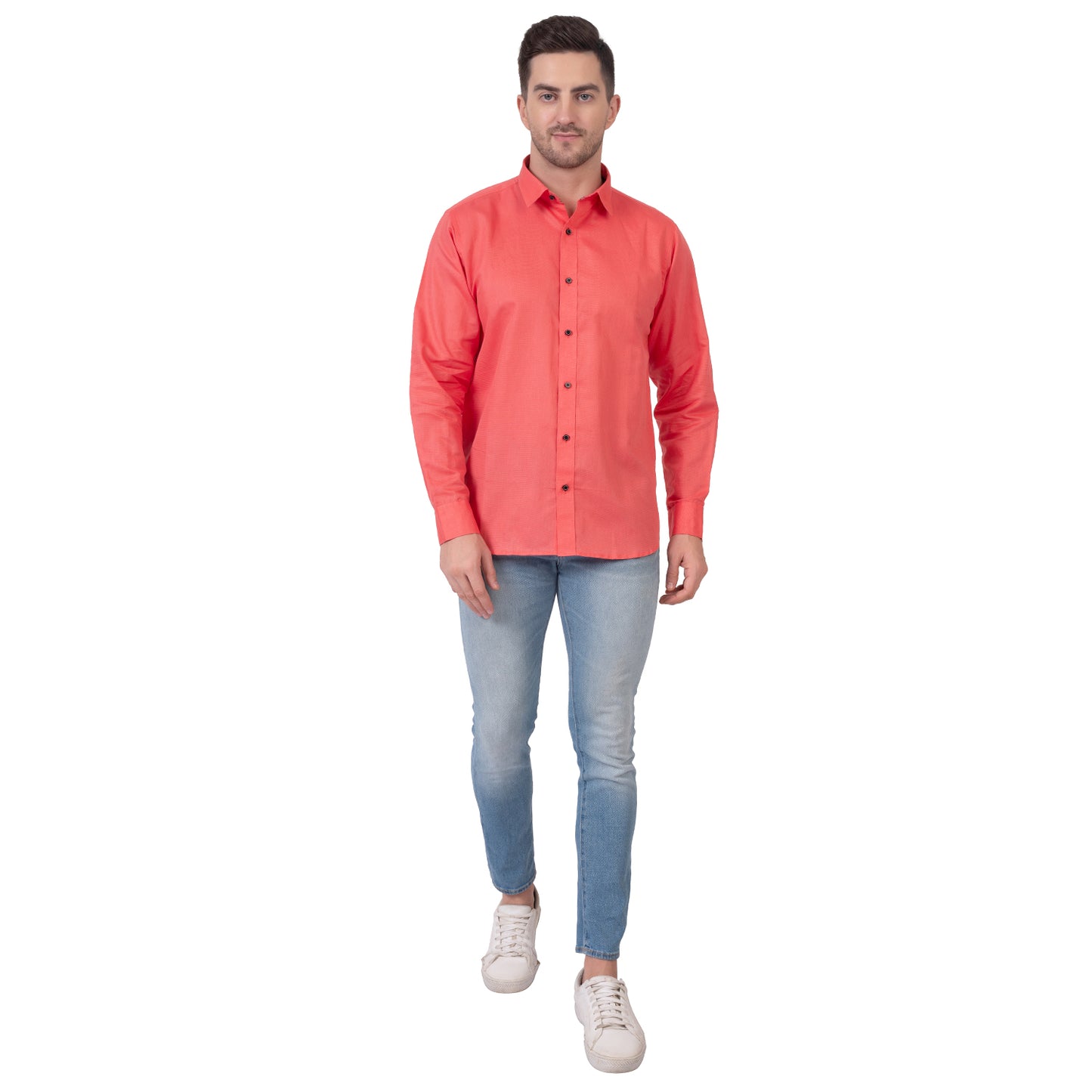 Full Sleeve Magic Linen Shirt (Fire Red)