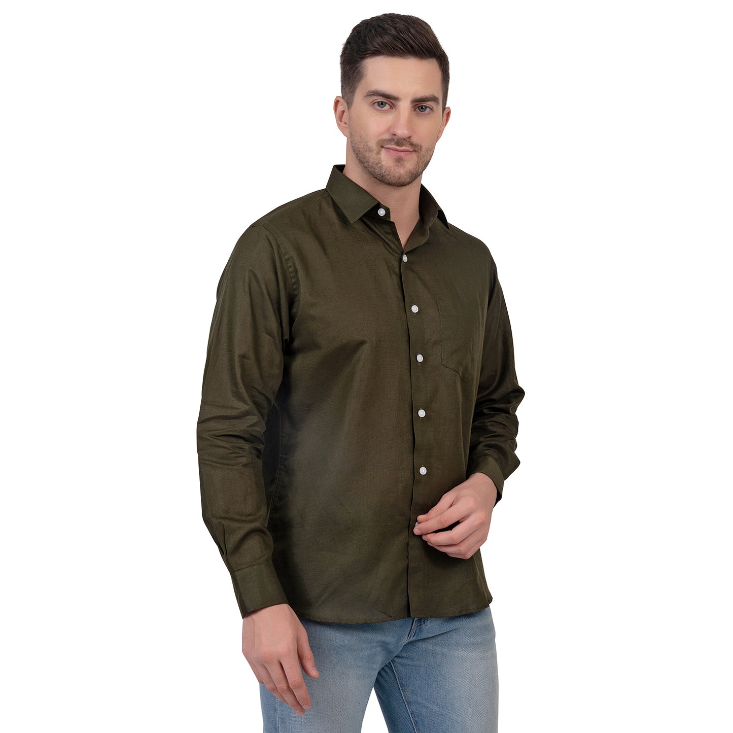 Full Sleeve Premium Linen Shirt (Tactical Brown)