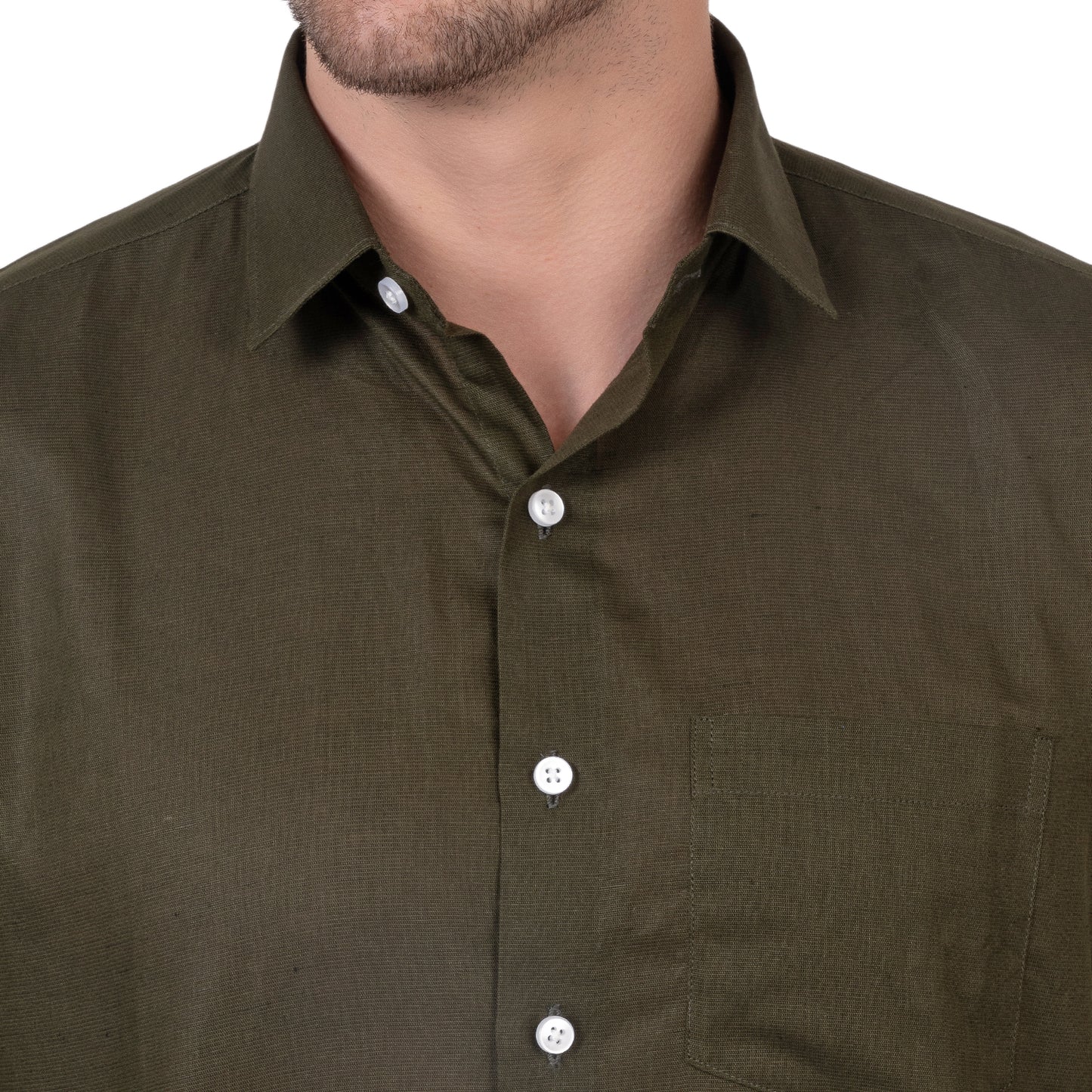 Full Sleeve Premium Linen Shirt (Tactical Brown)