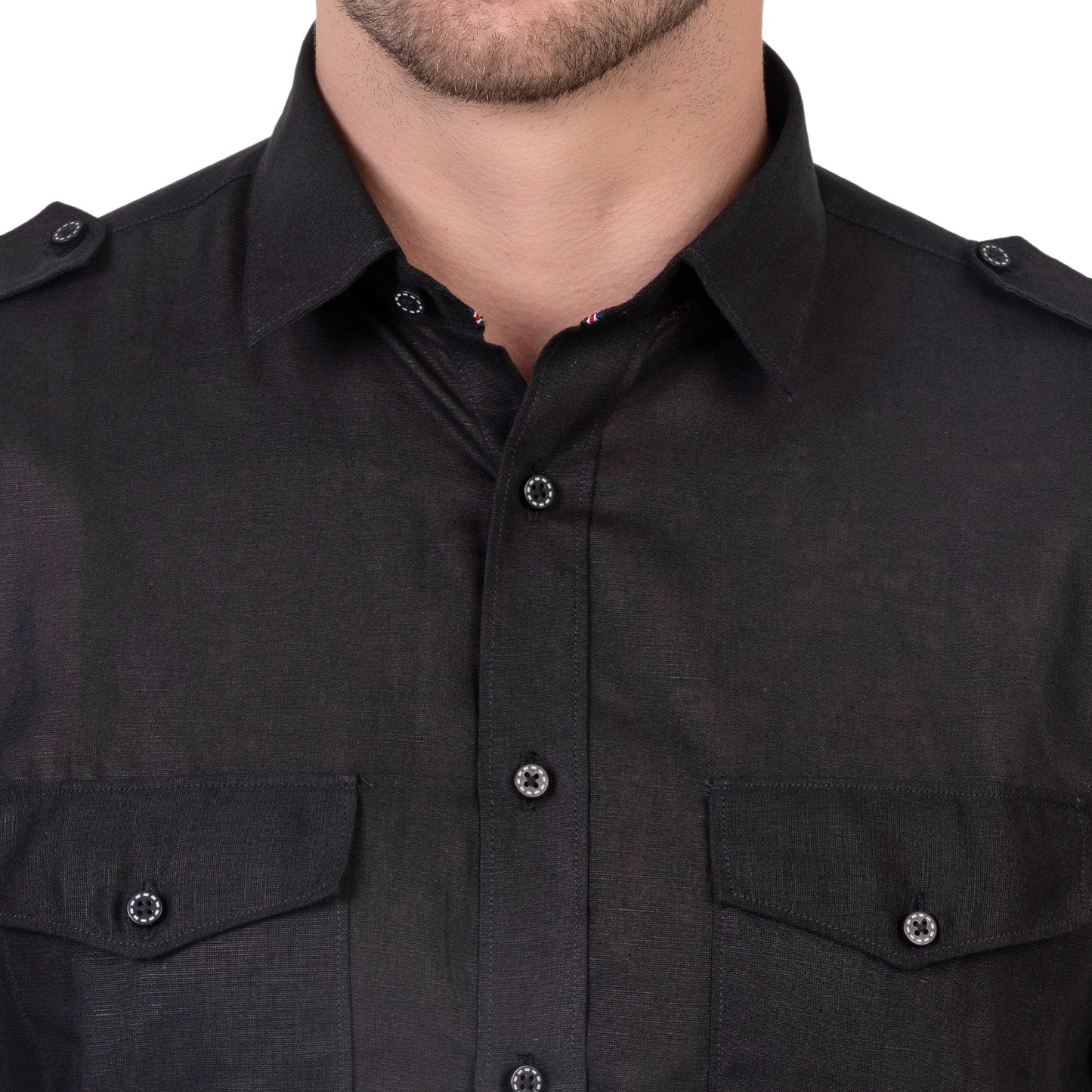 Full Sleeve Magic Linen Shirt (Black)