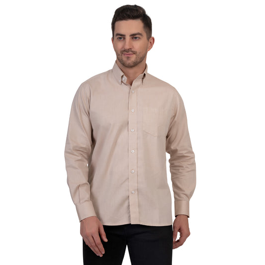 English Oxford Shirt Full Sleeve (Crimson Brown)