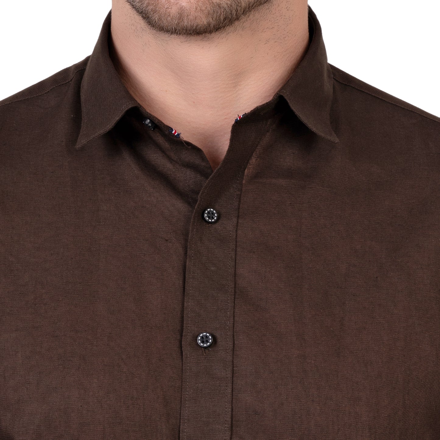 Full Sleeve Magic Linen Shirt (Dark Brown)