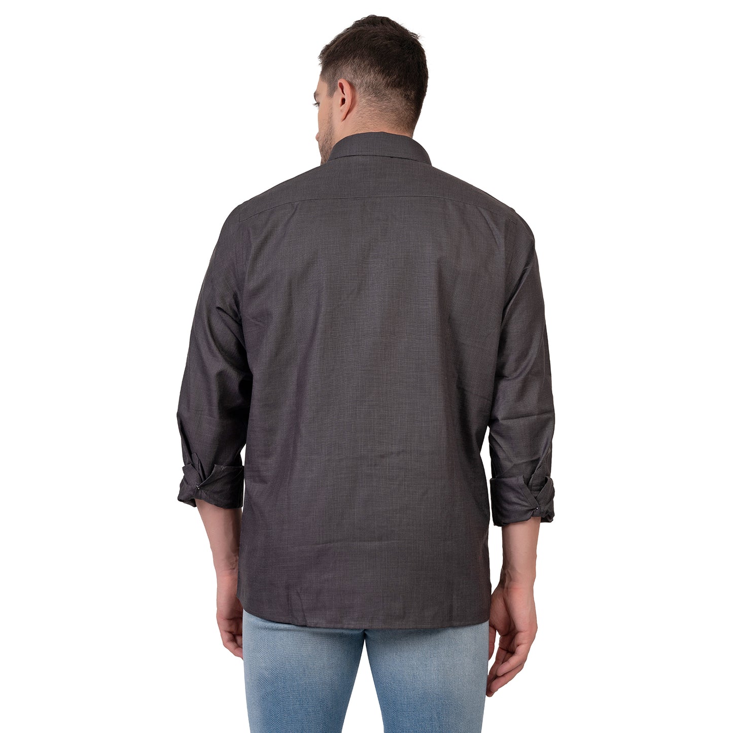 Full Sleeve Magic Linen Shirt (Charcoal Black)