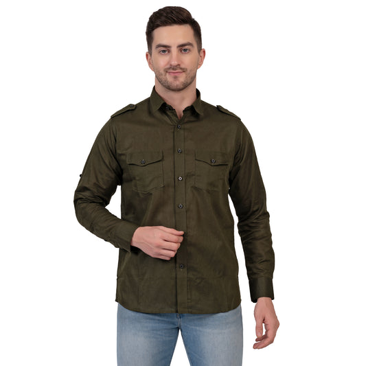 Full Sleeve Magic Linen Shirt (Spruce Green)