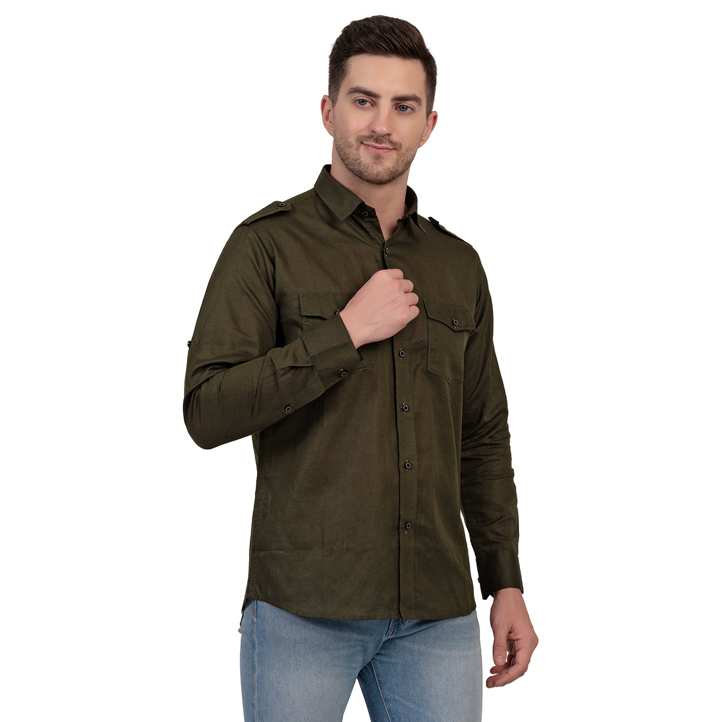 Full Sleeve Magic Linen Shirt (Spruce Green)