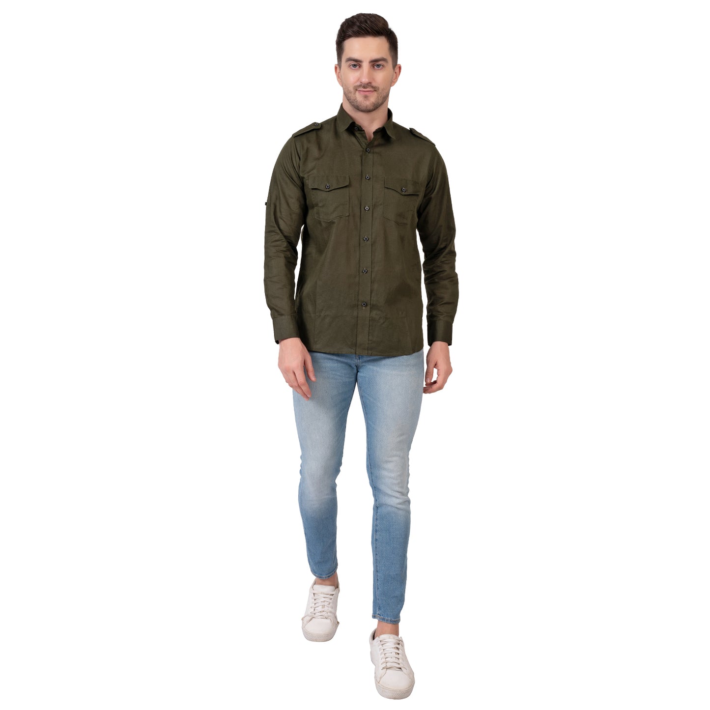 Full Sleeve Magic Linen Shirt (Spruce Green)