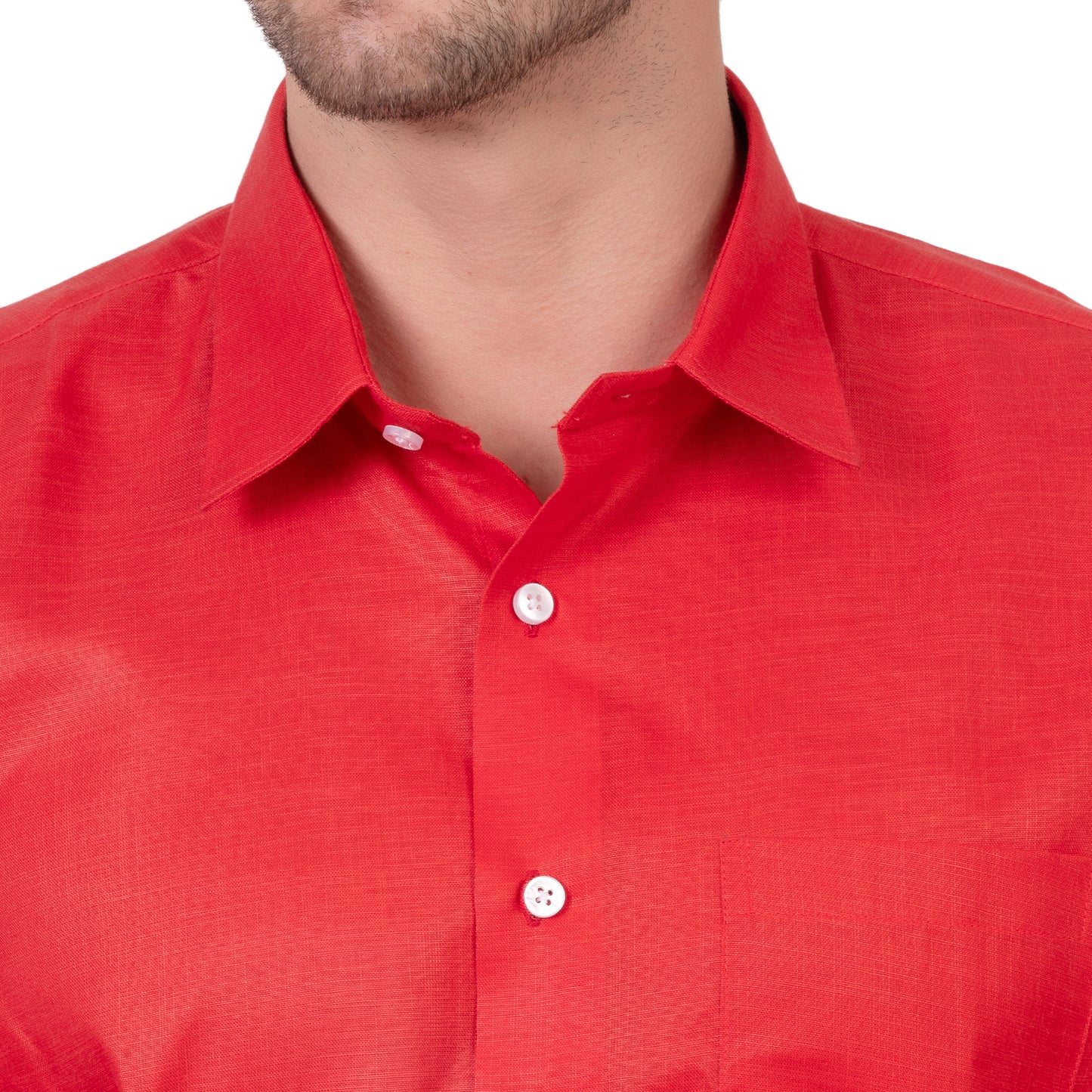 Full Sleeve Magic Linen Shirt (Brilliant Red)